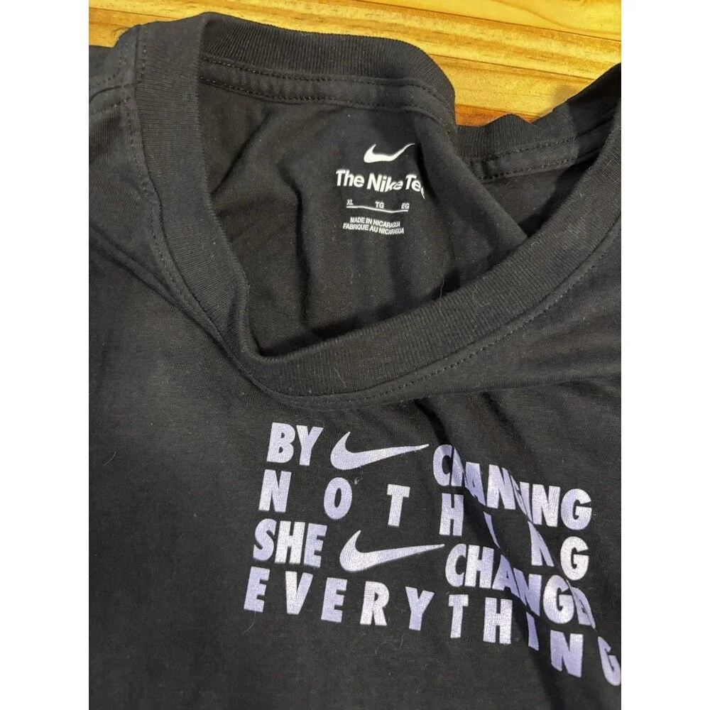 Serena Williams Nike Shirt Mens XL Black Purple Tennis Tee FN4908-1010 Changing